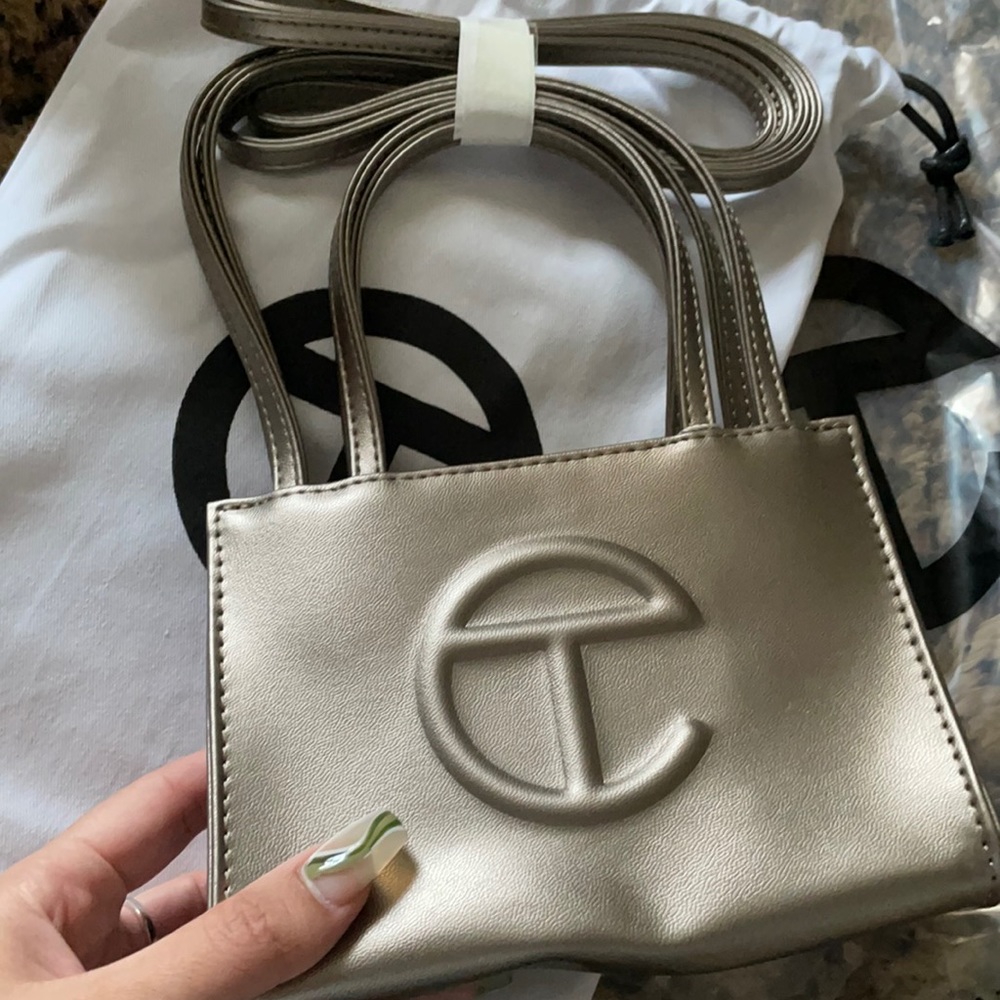 BRAND NEW BRONZE SMALL TELFAR BAG